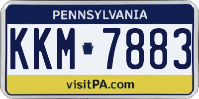PA license plate KKM7883