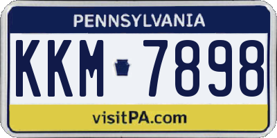 PA license plate KKM7898