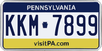PA license plate KKM7899