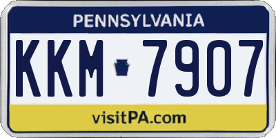 PA license plate KKM7907