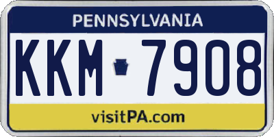 PA license plate KKM7908
