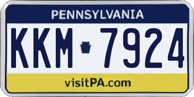 PA license plate KKM7924