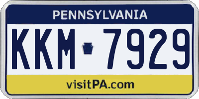 PA license plate KKM7929