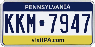 PA license plate KKM7947