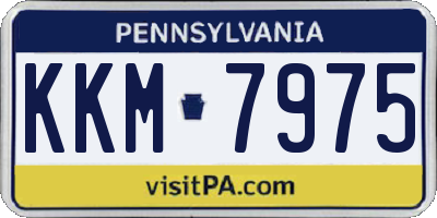 PA license plate KKM7975
