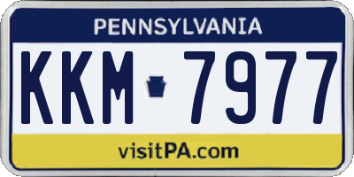 PA license plate KKM7977