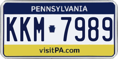 PA license plate KKM7989