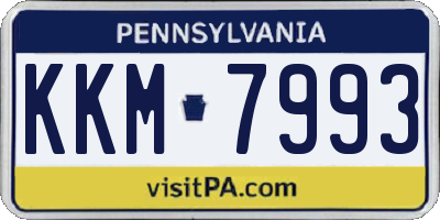 PA license plate KKM7993