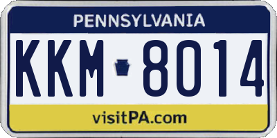 PA license plate KKM8014