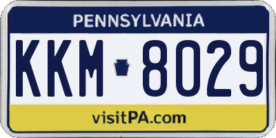PA license plate KKM8029
