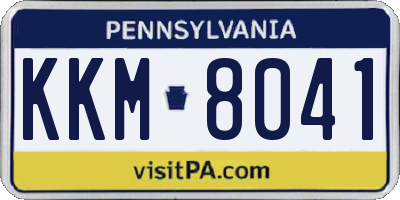 PA license plate KKM8041