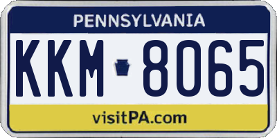 PA license plate KKM8065