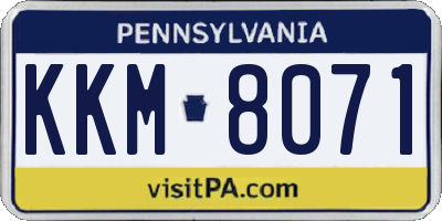 PA license plate KKM8071