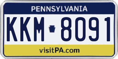 PA license plate KKM8091