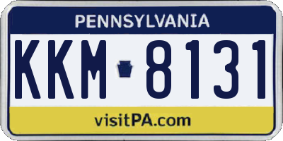 PA license plate KKM8131