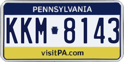 PA license plate KKM8143