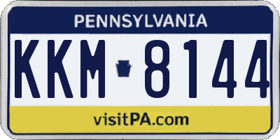 PA license plate KKM8144