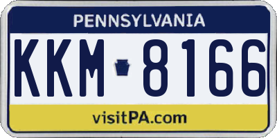 PA license plate KKM8166