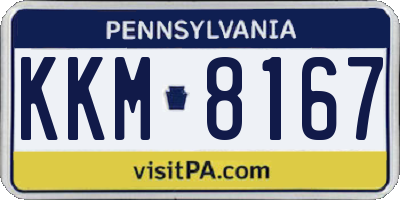 PA license plate KKM8167
