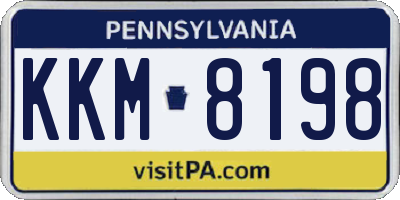 PA license plate KKM8198