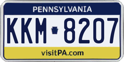 PA license plate KKM8207