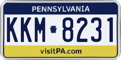 PA license plate KKM8231