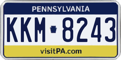 PA license plate KKM8243