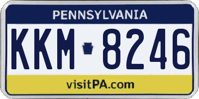 PA license plate KKM8246