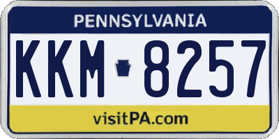 PA license plate KKM8257