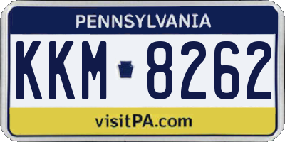 PA license plate KKM8262