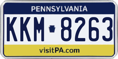 PA license plate KKM8263
