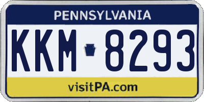 PA license plate KKM8293