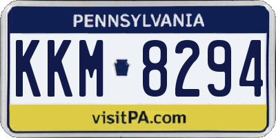 PA license plate KKM8294