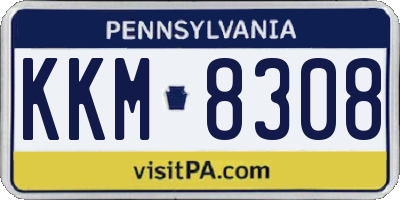 PA license plate KKM8308