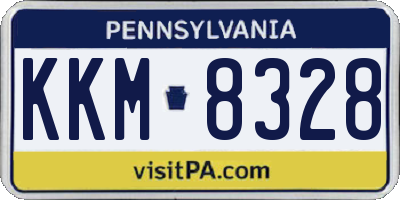 PA license plate KKM8328