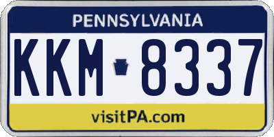 PA license plate KKM8337