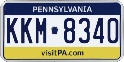 PA license plate KKM8340