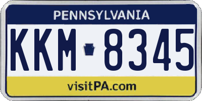 PA license plate KKM8345