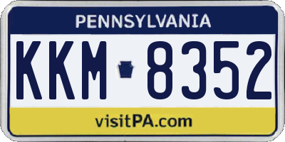 PA license plate KKM8352
