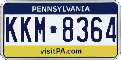 PA license plate KKM8364