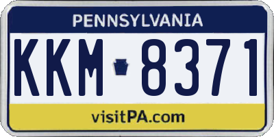 PA license plate KKM8371