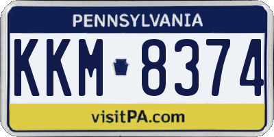 PA license plate KKM8374