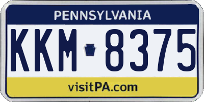 PA license plate KKM8375