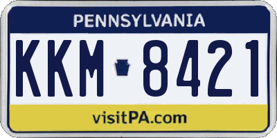 PA license plate KKM8421