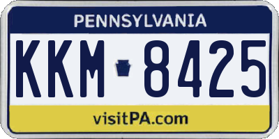 PA license plate KKM8425