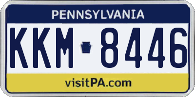 PA license plate KKM8446