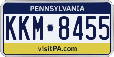 PA license plate KKM8455