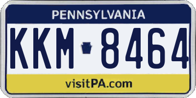 PA license plate KKM8464