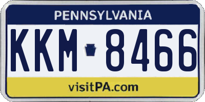 PA license plate KKM8466