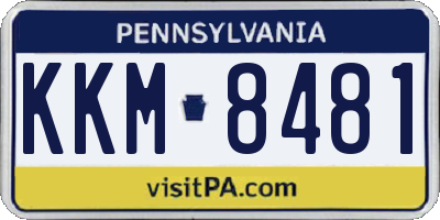 PA license plate KKM8481